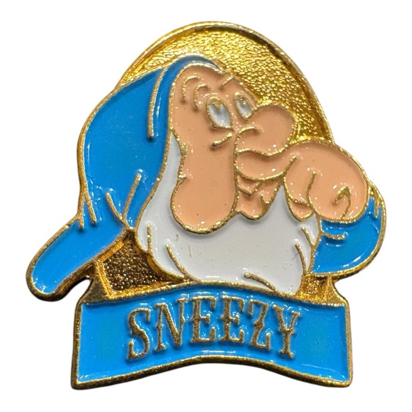 Disney VTG Snow White & Seven Dwarfs Full Pin Set Taiwan Enamel 8-Piece J12 - Picture 6 of 12